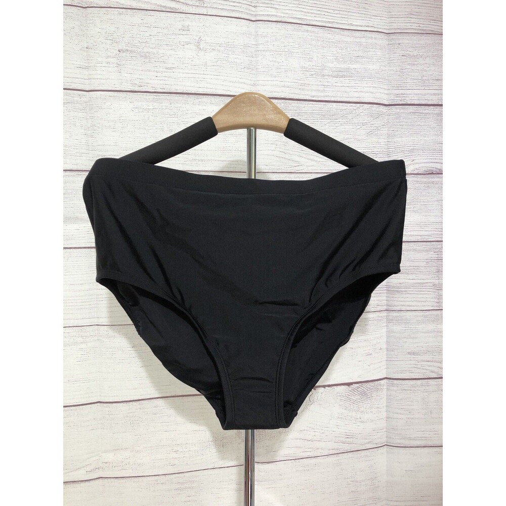Swimsuits For All W Black High Rise Full Coverage Bottoms Women’s Sz 14 NWT